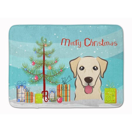 Carolines Treasures Christmas Tree and Golden Retriever Machine Washable Memory Foam Mat BB1624RUG